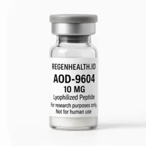 AOD 9604 peptide vial for fat metabolism and weight management support