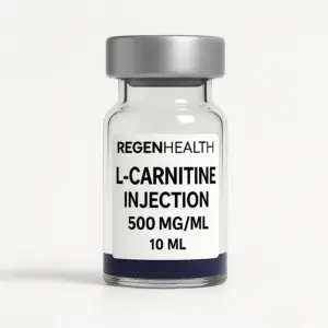L-Carnitine 500mg/ml injectable vial for fat metabolism and energy support